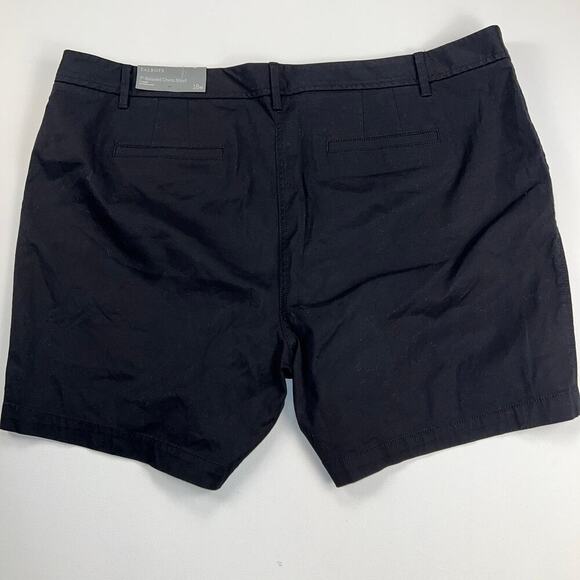 Talbots Cotton Stretch 7” Inseam Relaxed Chino Short Classic Black Size 18W - Picture 4 of 9